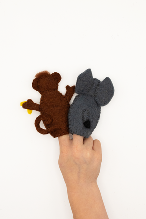 Elephant and Monkey Finger Puppet Set - Nivas