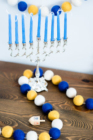 Hanukkah Ball Felt Garland - Nivas