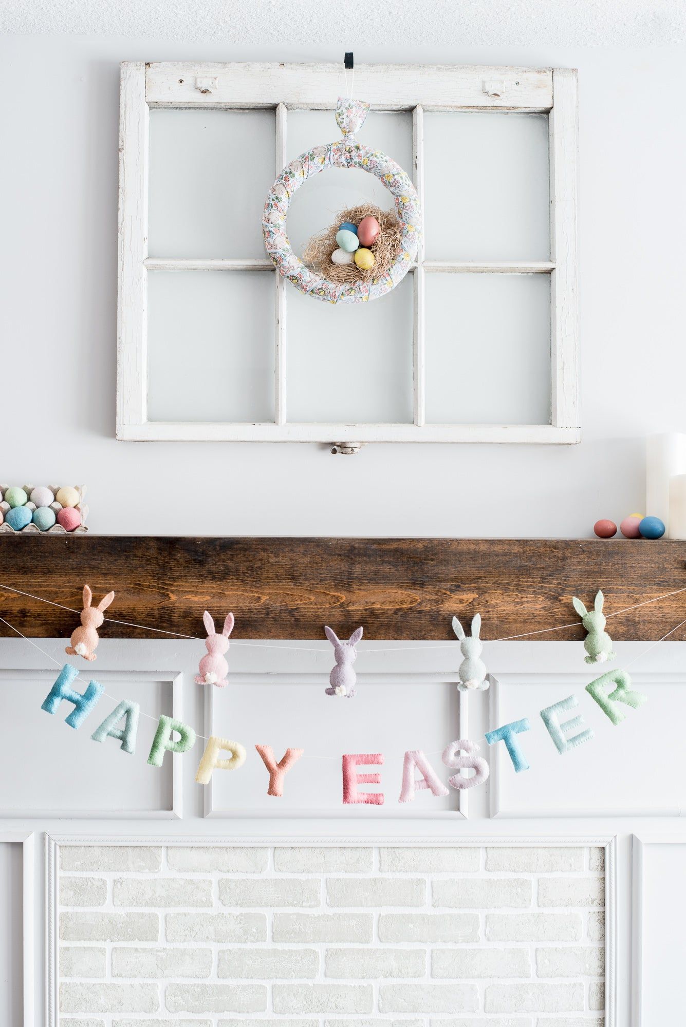 BESTOYARD Happy Easter Burlap Banner - 11 Flag Jute Bunting Garland For Spring Party Decor