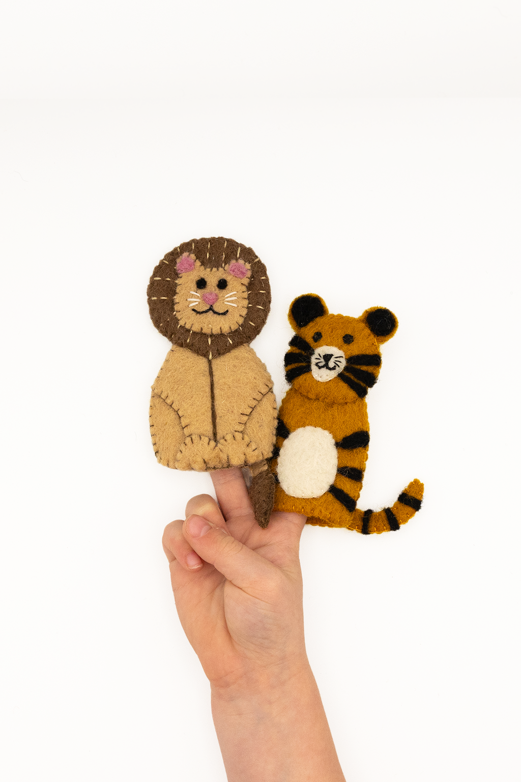 Lion and Tiger Finger Puppet Set - Nivas