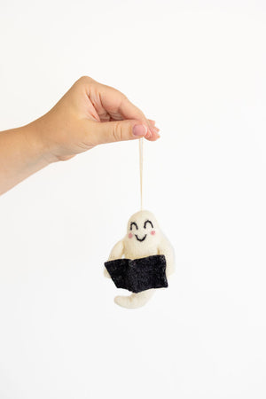 Ghost Reading Ornament