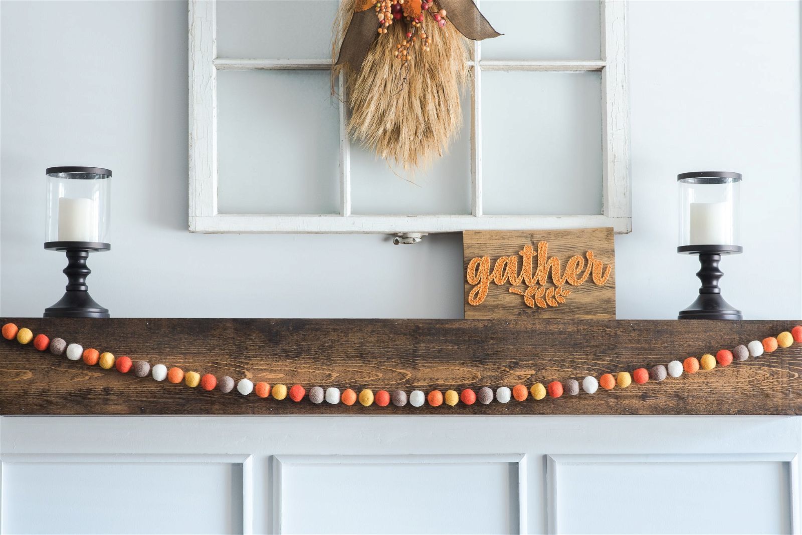 Pumpkin Spice Ball Felt Garland - Nivas