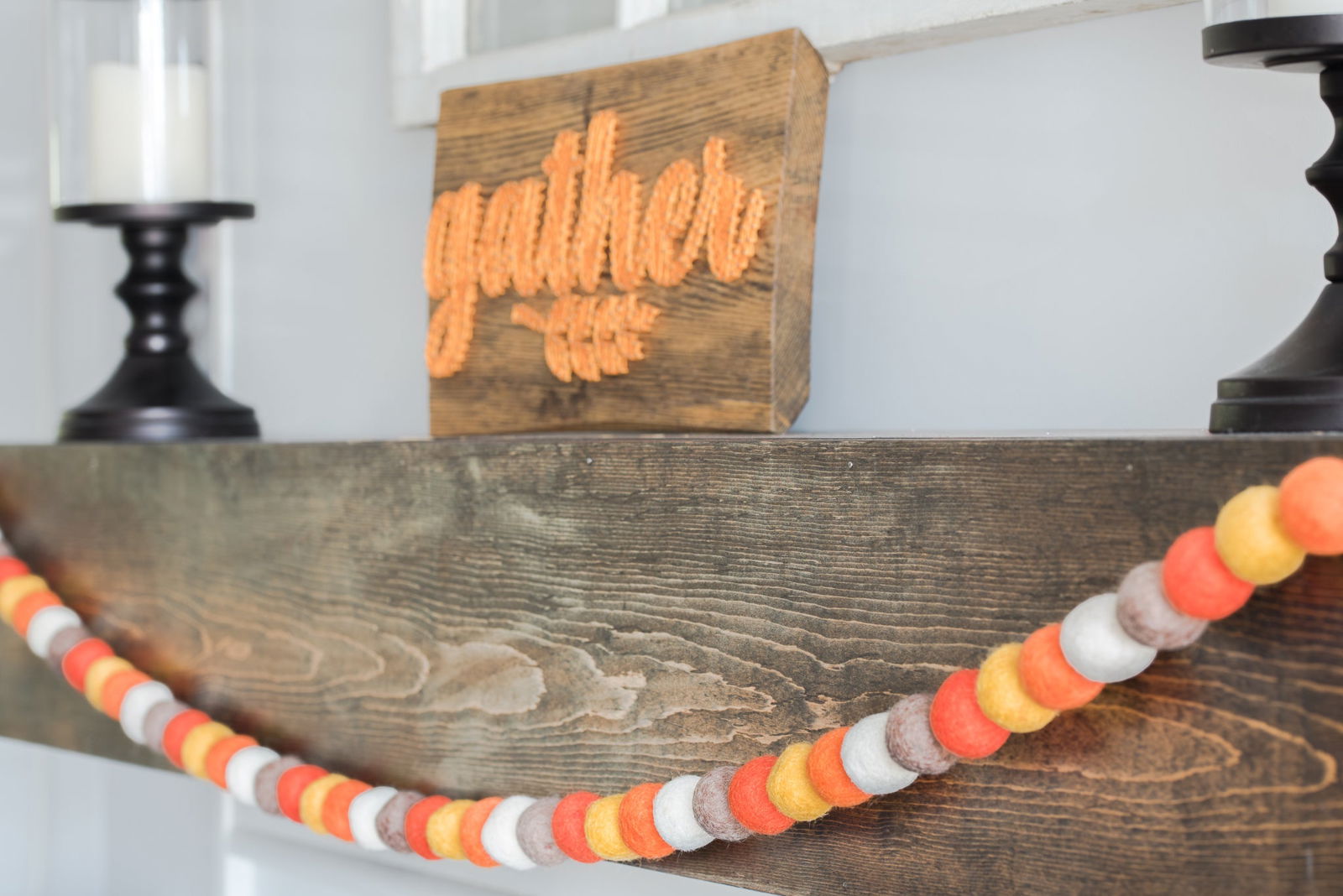 Pumpkin Spice Ball Felt Garland - Nivas