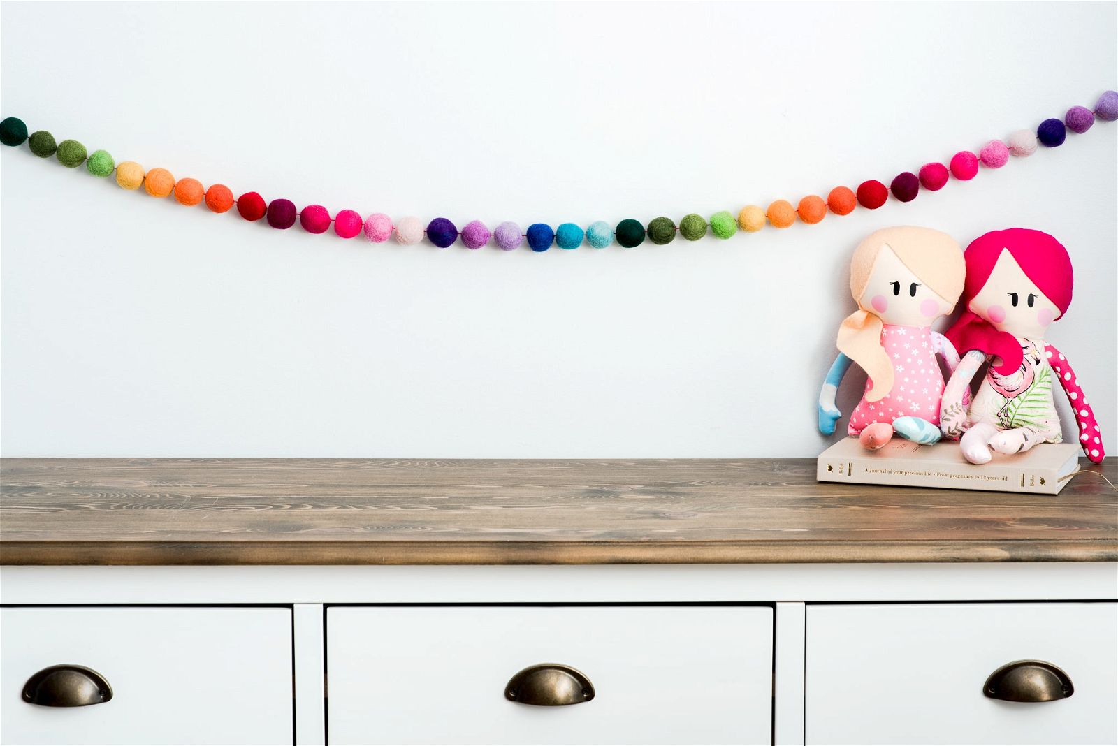 Rainbow Ball Felt Garland - Nivas