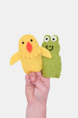 Frog & Chicken Finger Puppet Set