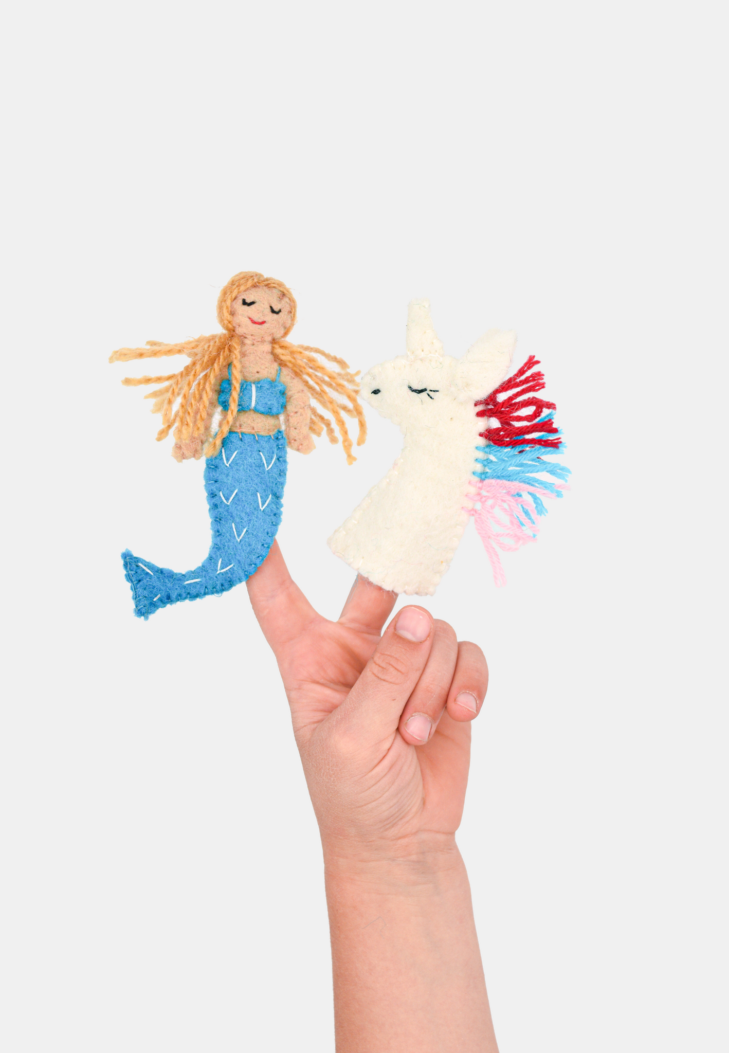 Mermaid & Unicorn Finger Puppet Set