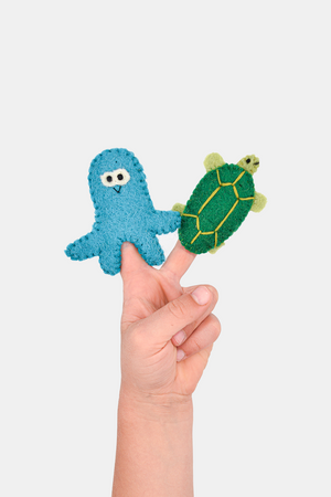 Octopus & Turtle Finger Puppet Set