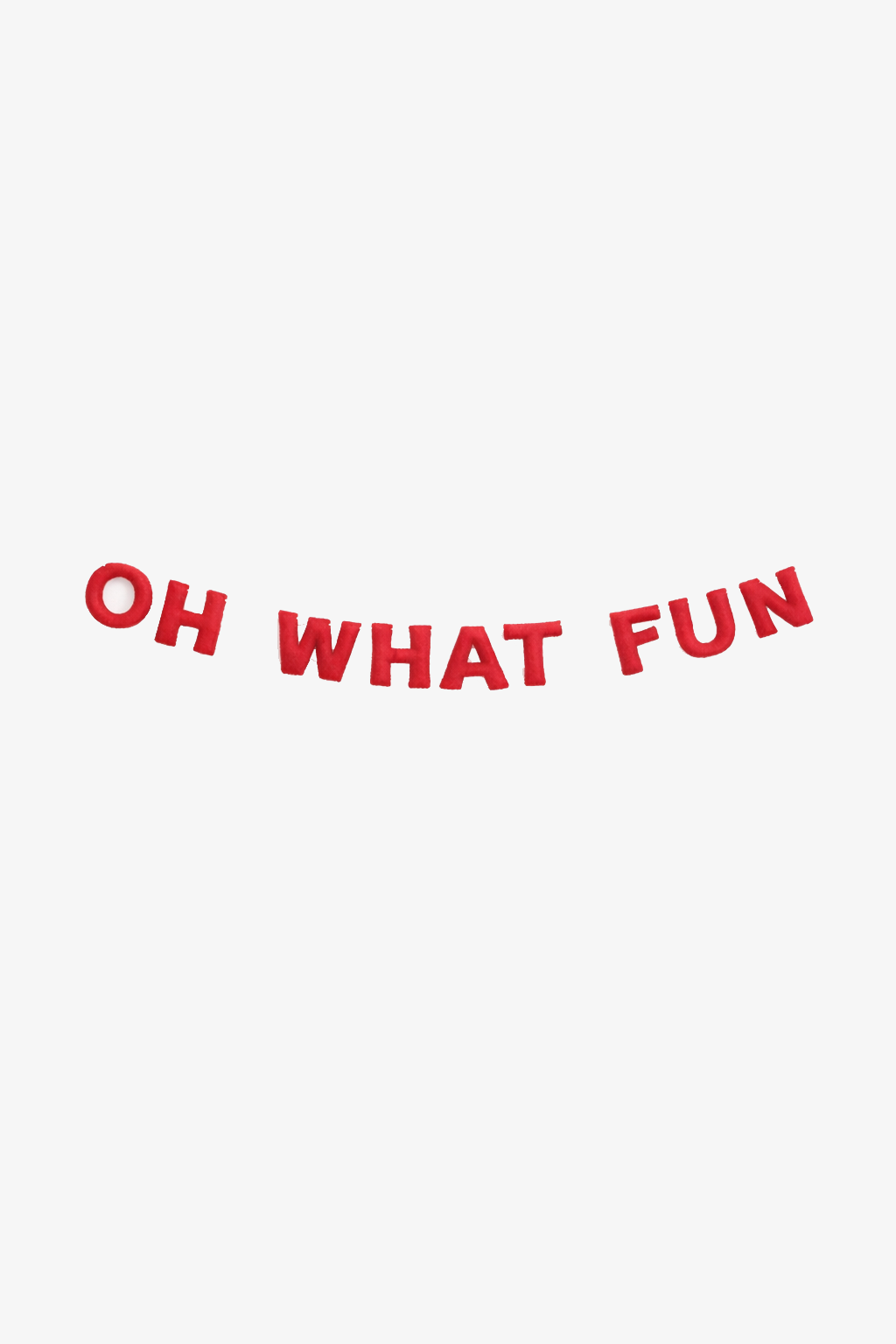 Oh What Fun Banner (Red) – Handmade Christmas Holiday Décor | Nivas