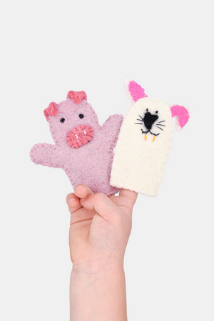 Pig & Bunny Finger Puppet Set