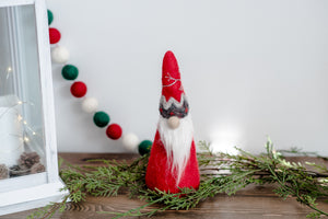 Christmas ball felt garland, Nivas Collection, Christmas felt decoration, Felt Gnomes