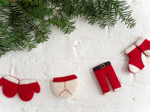 Santa outfit, Santa pants, Santa gloves, Felt Santa clothes, Nivas Collection