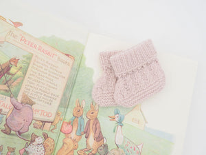 Nivas Collection, Cashmere baby booties, cashmere baby socks, Easter, Baby story book