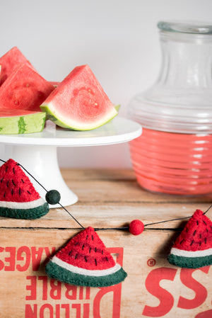 Summer fruits decor, Felt watermelon,  Nivas Collection
