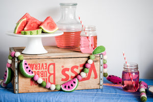 Summer decor, watermelon home decor, watermelon baby shower, Nivas Collection