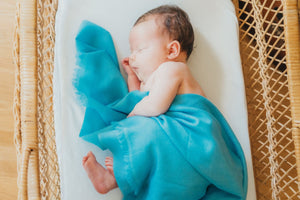 sleeping baby in crib, baby crib, Nivas Collection, Baby blanket