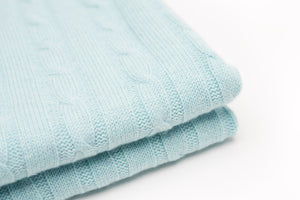 cashmere details, cashmere knit, knitted baby blanket, Nivas Collecton
