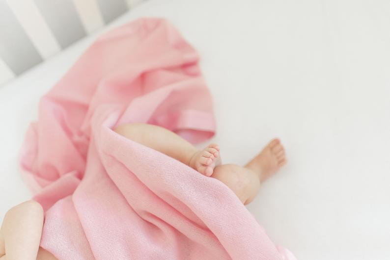 Silk Border Cashmere Baby Blanket